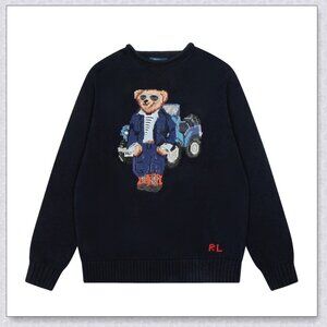 Polo Ralph Lauren Off-Road Bear Crewneck Sweater - Navy